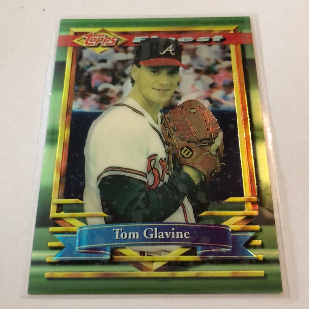 Topps finest refractor Tom Glavine (1994)